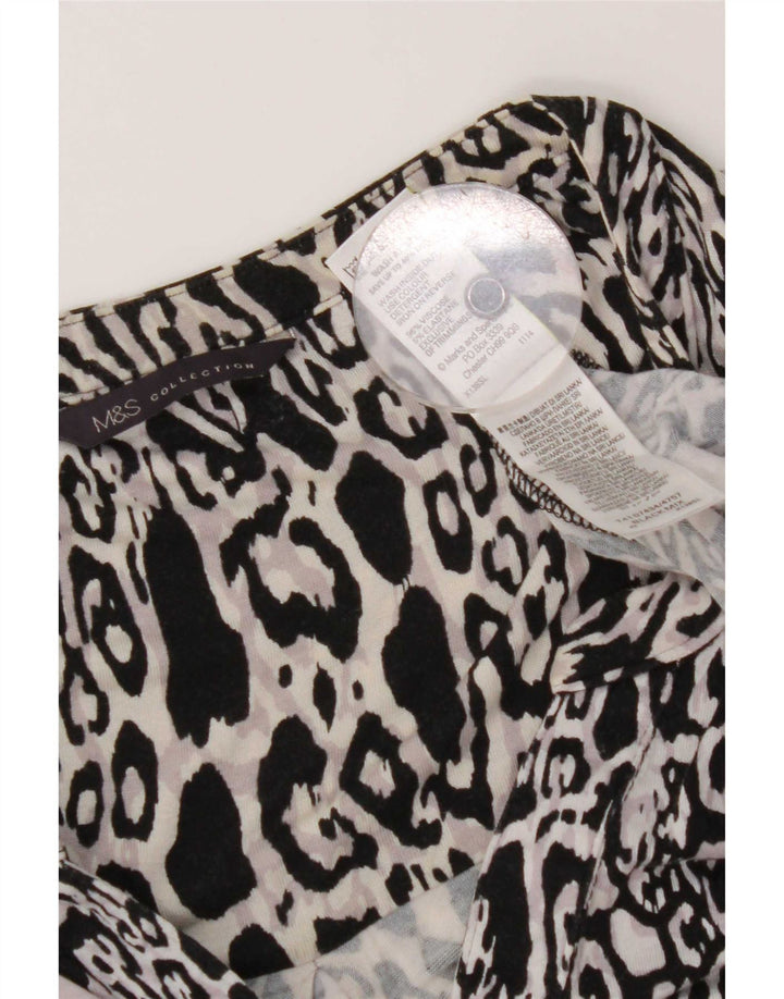Top camicetta da donna Marks & Spencer UK 20 2XL Stampa animalier multicolore