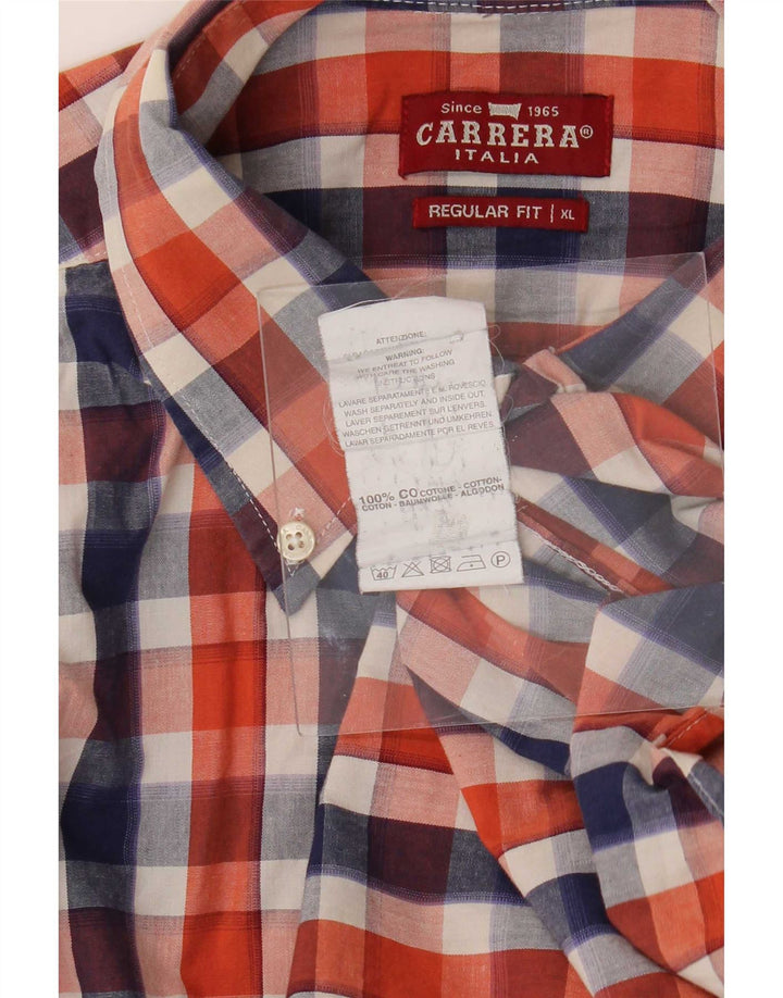Camicia Carrera da uomo vestibilità regolare XL in cotone a quadri multicolore