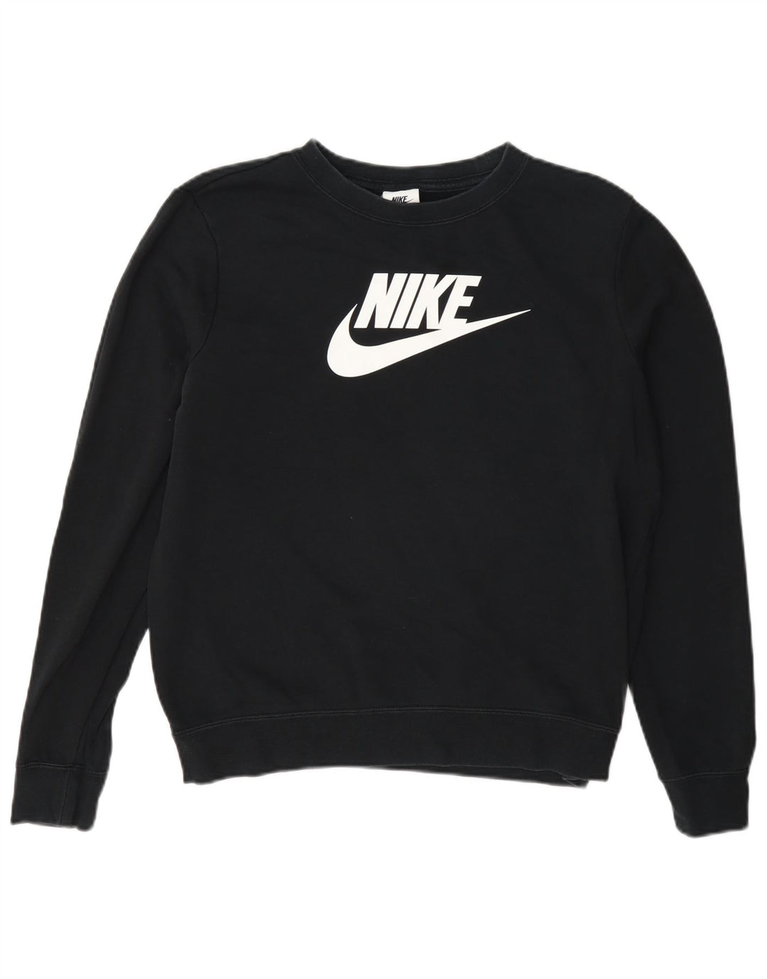 Felpa oversize con grafica Nike da donna UK 10 piccola in cotone nero