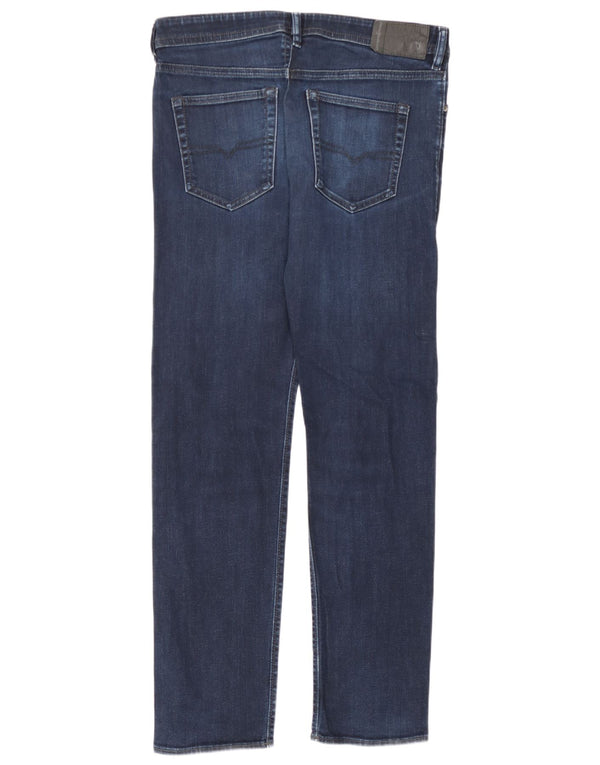 Jeans da uomo Diesel Buster Regular Slim affusolati W32 L32 cotone blu navy