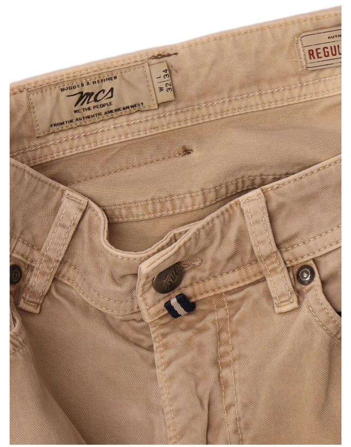 Pantaloni casual dritti da uomo Marlboro Classics W32 L28 Beige