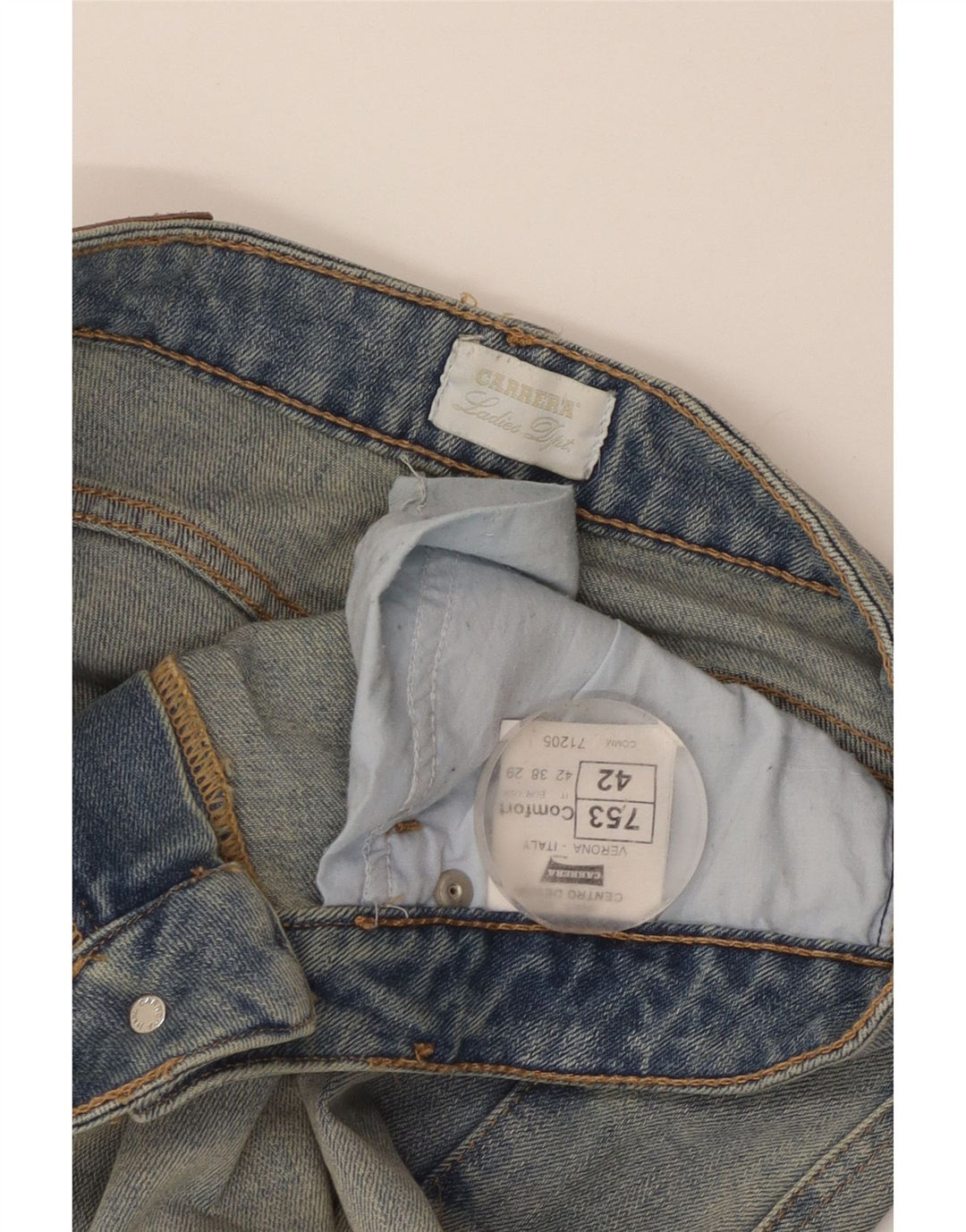 Jeans affusolati da donna Carrera IT 42 medio W29 L29 cotone blu
