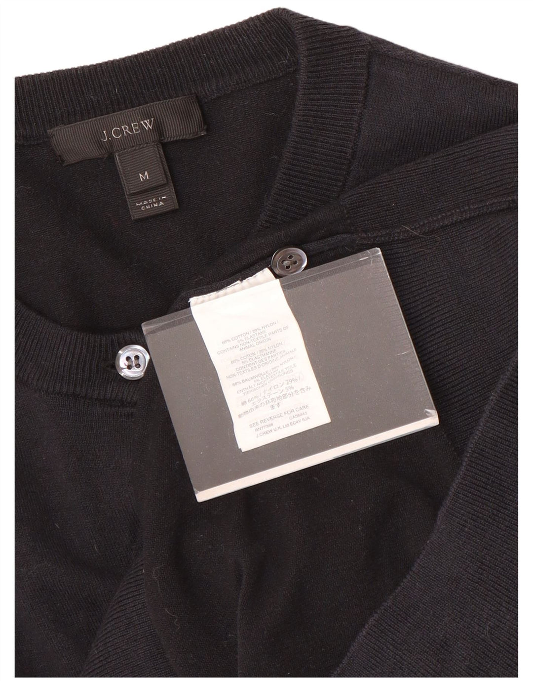 Maglione cardigan corto da donna J. Crew UK 12 Cotone medio blu navy