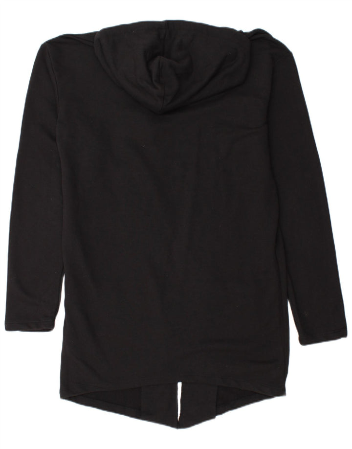 Maglione cardigan con cappuccio lungo da donna ZARA UK 10 piccolo cotone nero