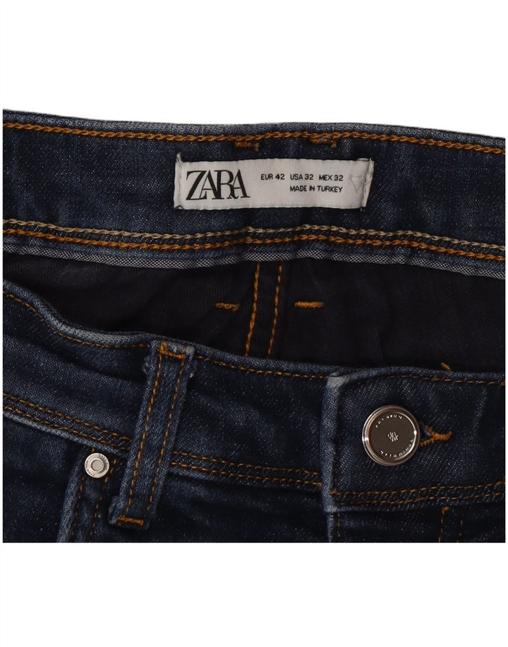 Jeans slim da uomo Zara EU 42 Large W32 L26 Blu