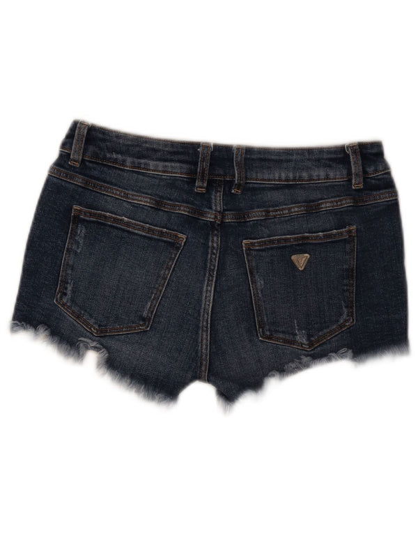 Pantaloncini di jeans da donna Guess W26 piccoli blu navy