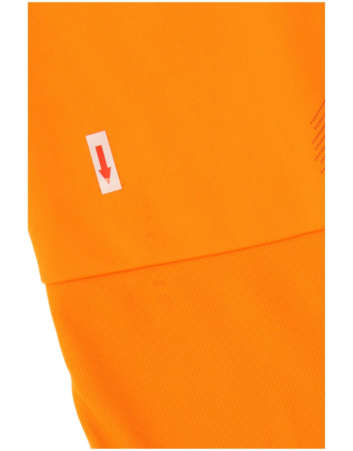 Pantaloni da tuta ADIDAS Climalite da uomo XL Poliestere color block arancione