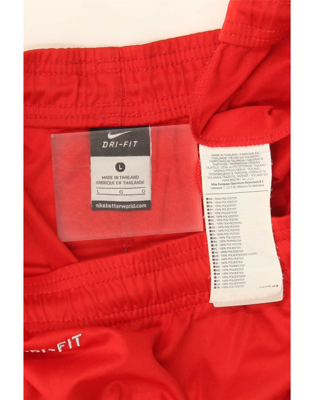 Pantaloncini sportivi Nike Dri Fit da uomo, grandi, in poliestere rosso