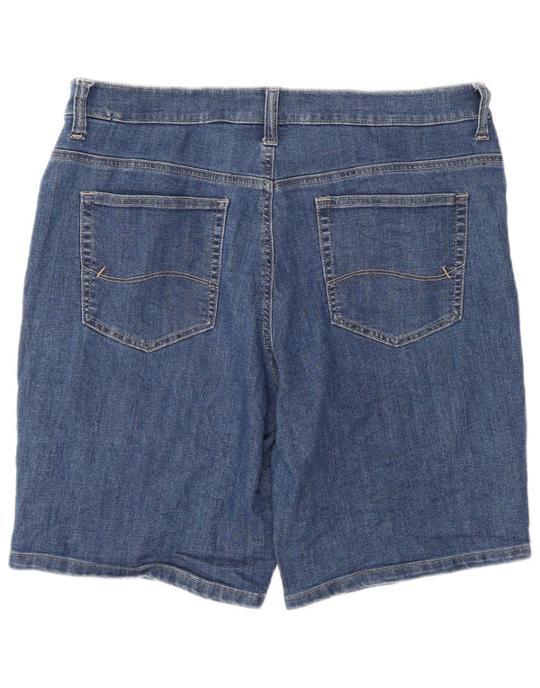 Pantaloncini in denim dalla vestibilità comoda Lee da donna US 14 XL W36 cotone blu
