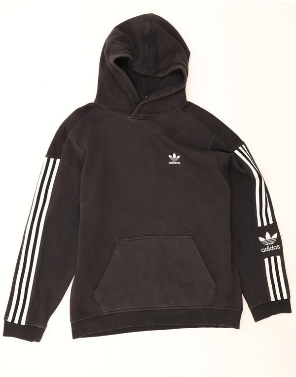 Felpa con cappuccio da uomo Adidas Small in cotone nero