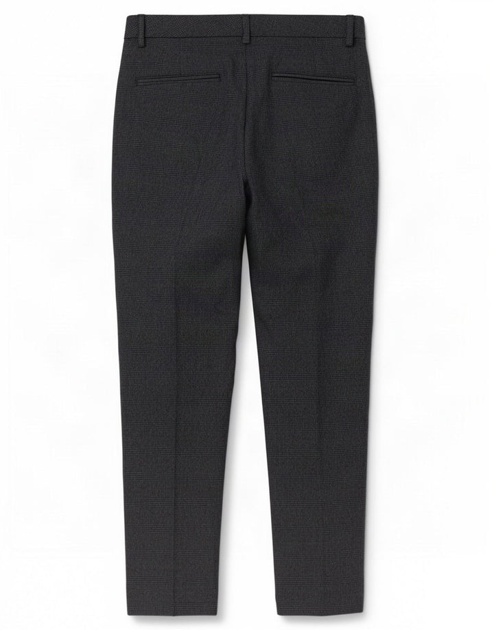 Pantaloni da abito da donna Marks & Spencer UK 12 Medium W32 L28 Blu navy a quadri