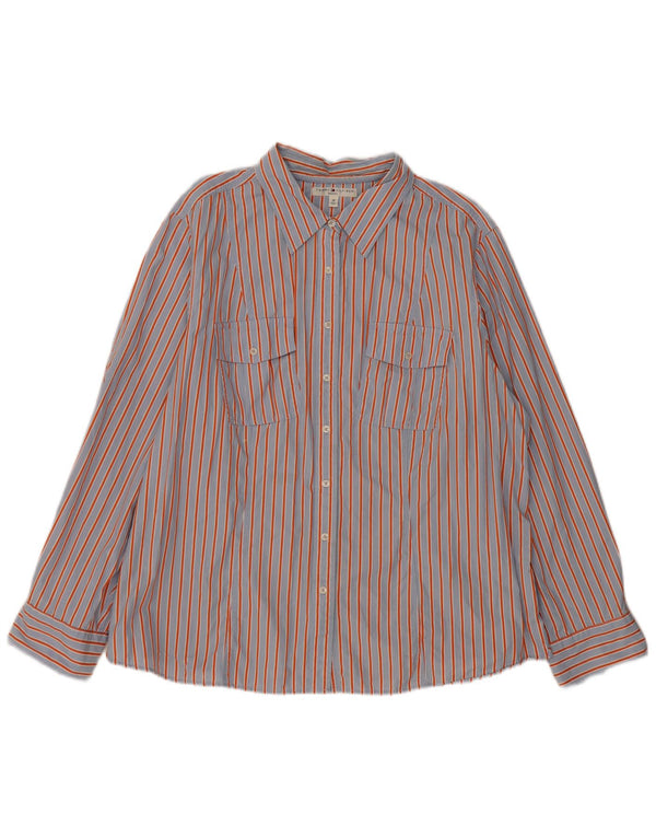 TOMMY HILFIGER Camicia da donna US 20 3XL Cotone a righe blu
