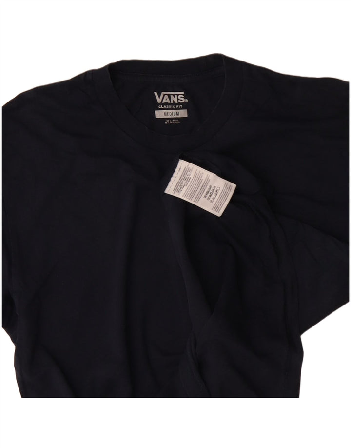 T-shirt da uomo con vestibilità classica VANS, maglietta media in cotone blu navy