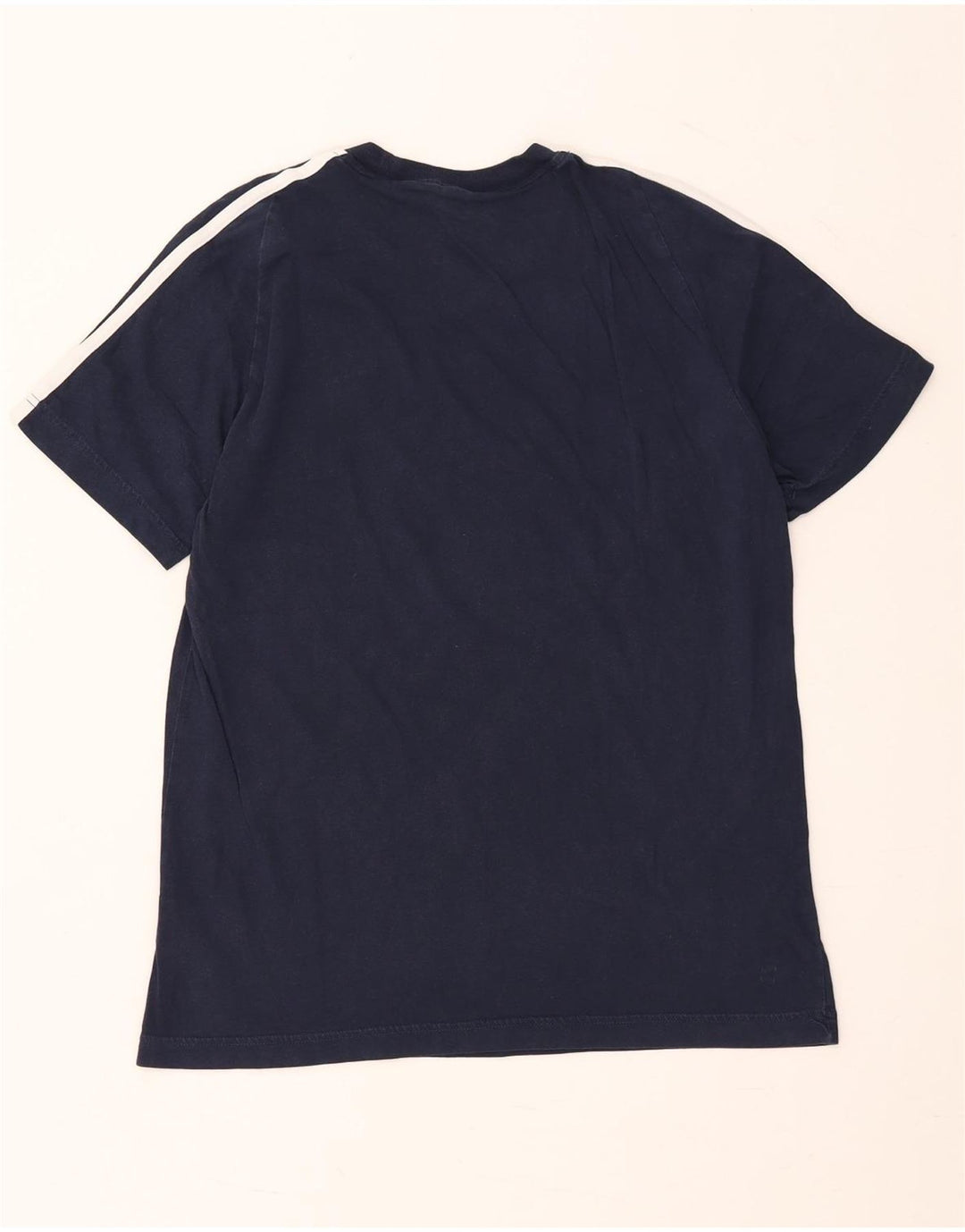 T-shirt da uomo Adidas Top media in cotone blu navy