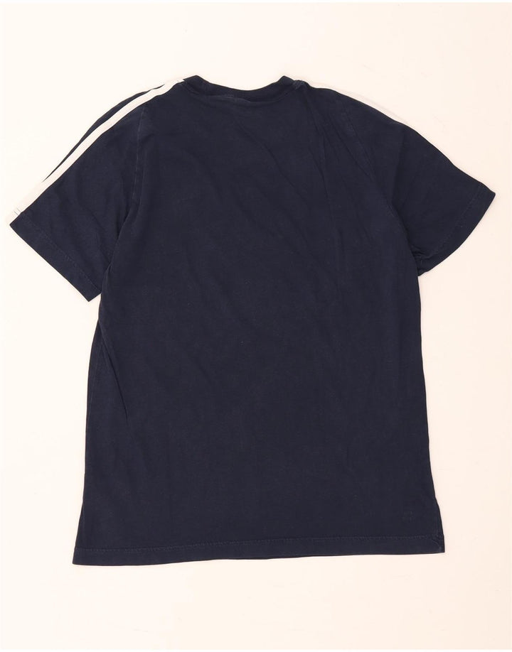T-shirt da uomo Adidas Top media in cotone blu navy