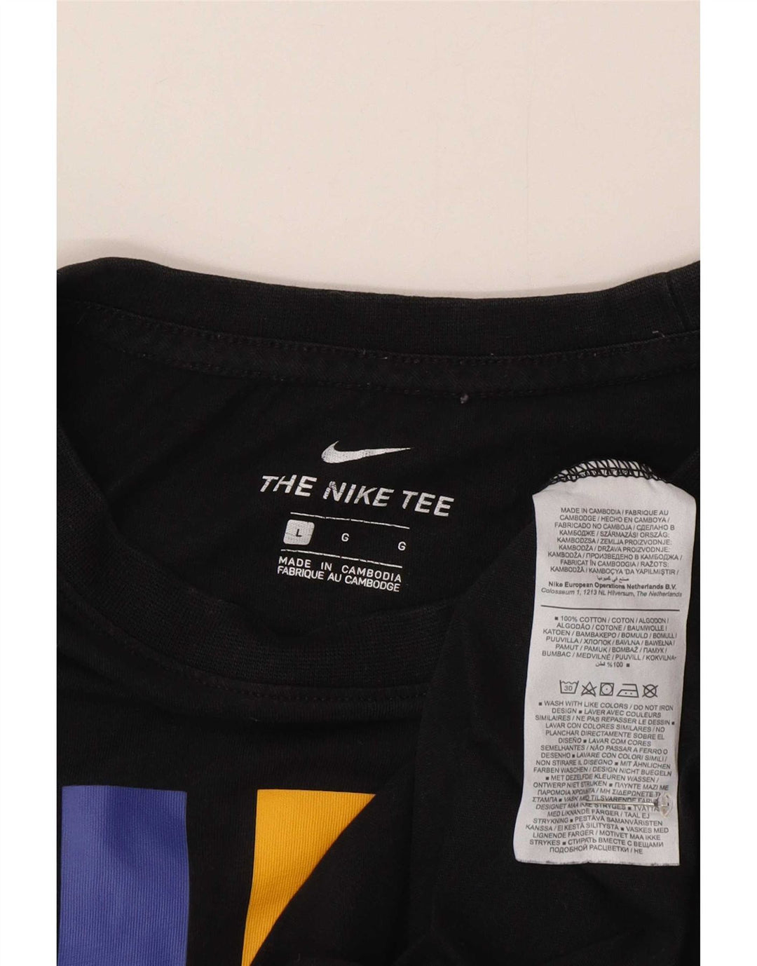 T-shirt grafica da uomo Nike Top grande in cotone nero