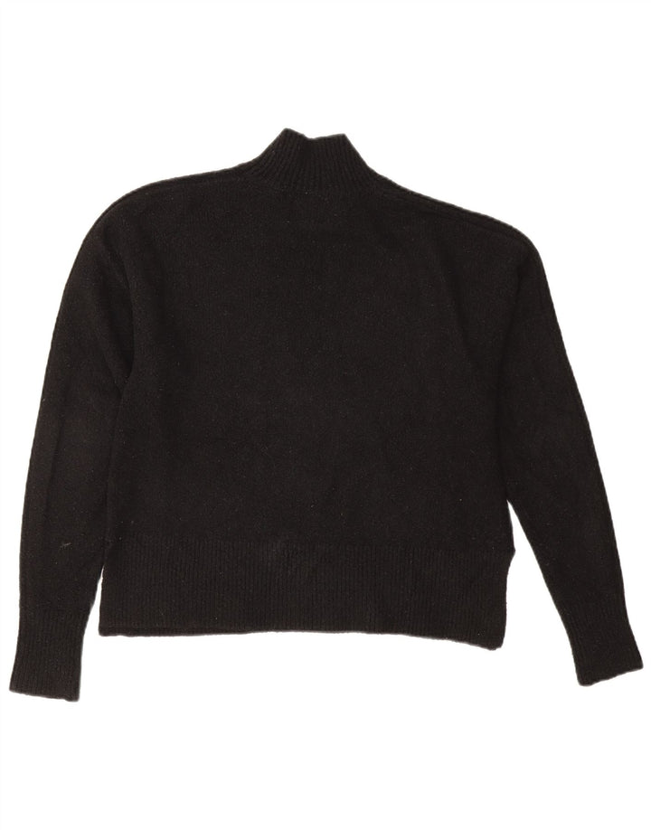 Maglione maglione oversize con collo dolcevita da donna Jack Wills UK 8 piccolo nero