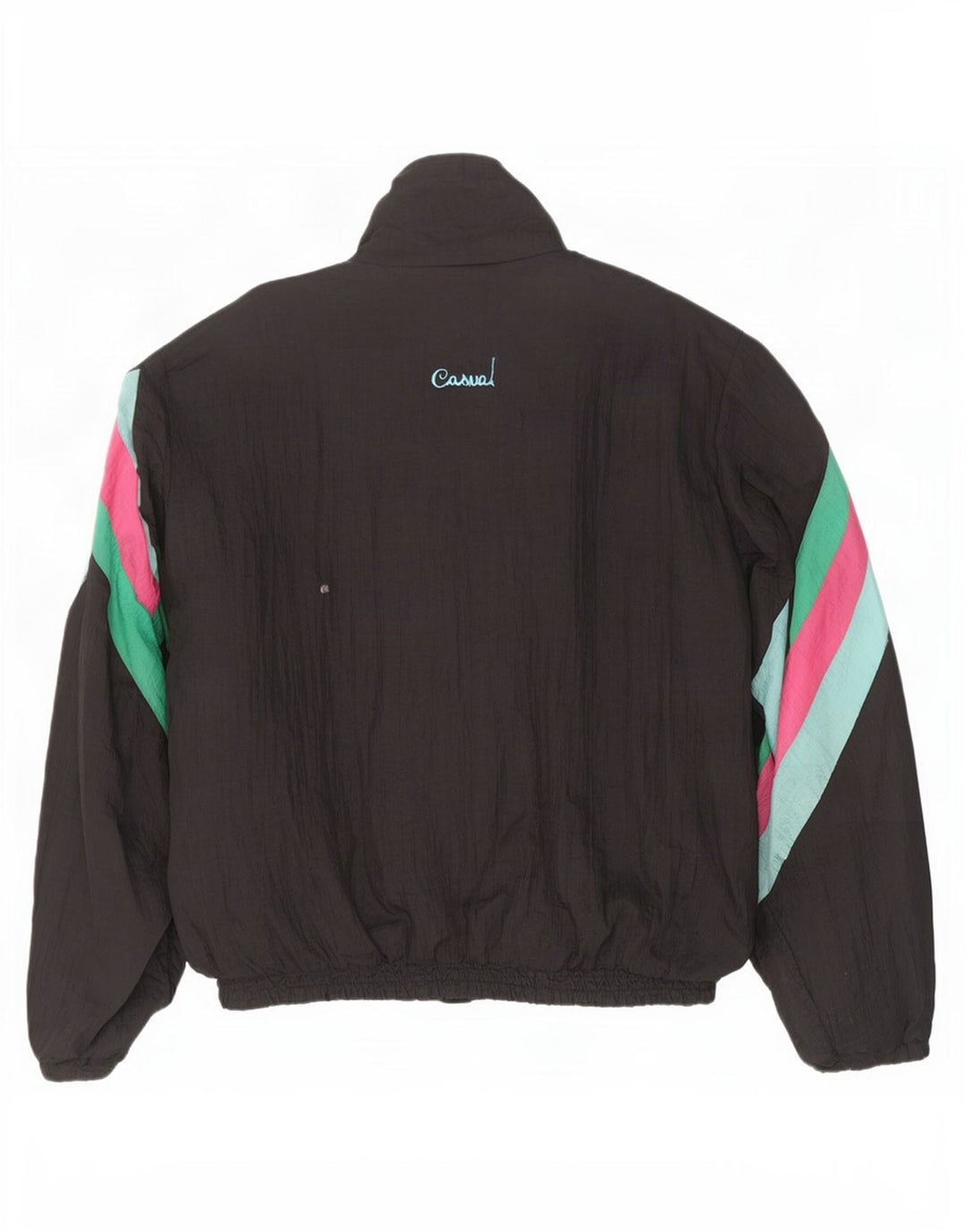 Giacca da ginnastica da uomo Creation XL in poliammide color block nero