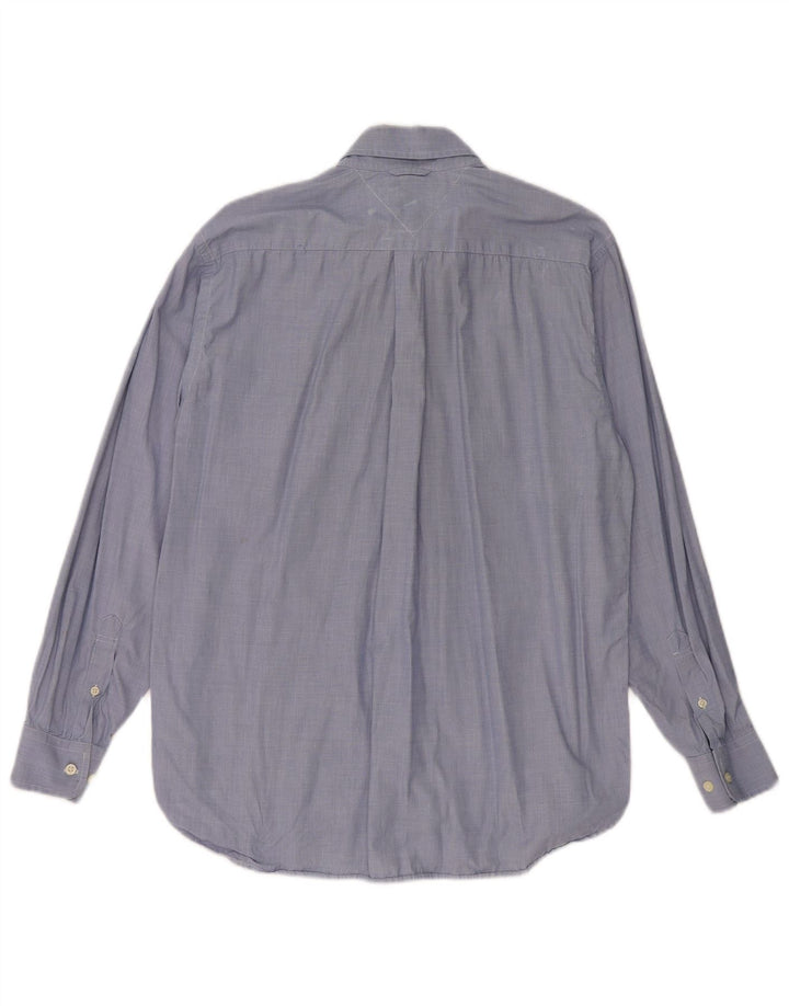 TOMMY HILFIGER Camicia da uomo in cotone blu medio