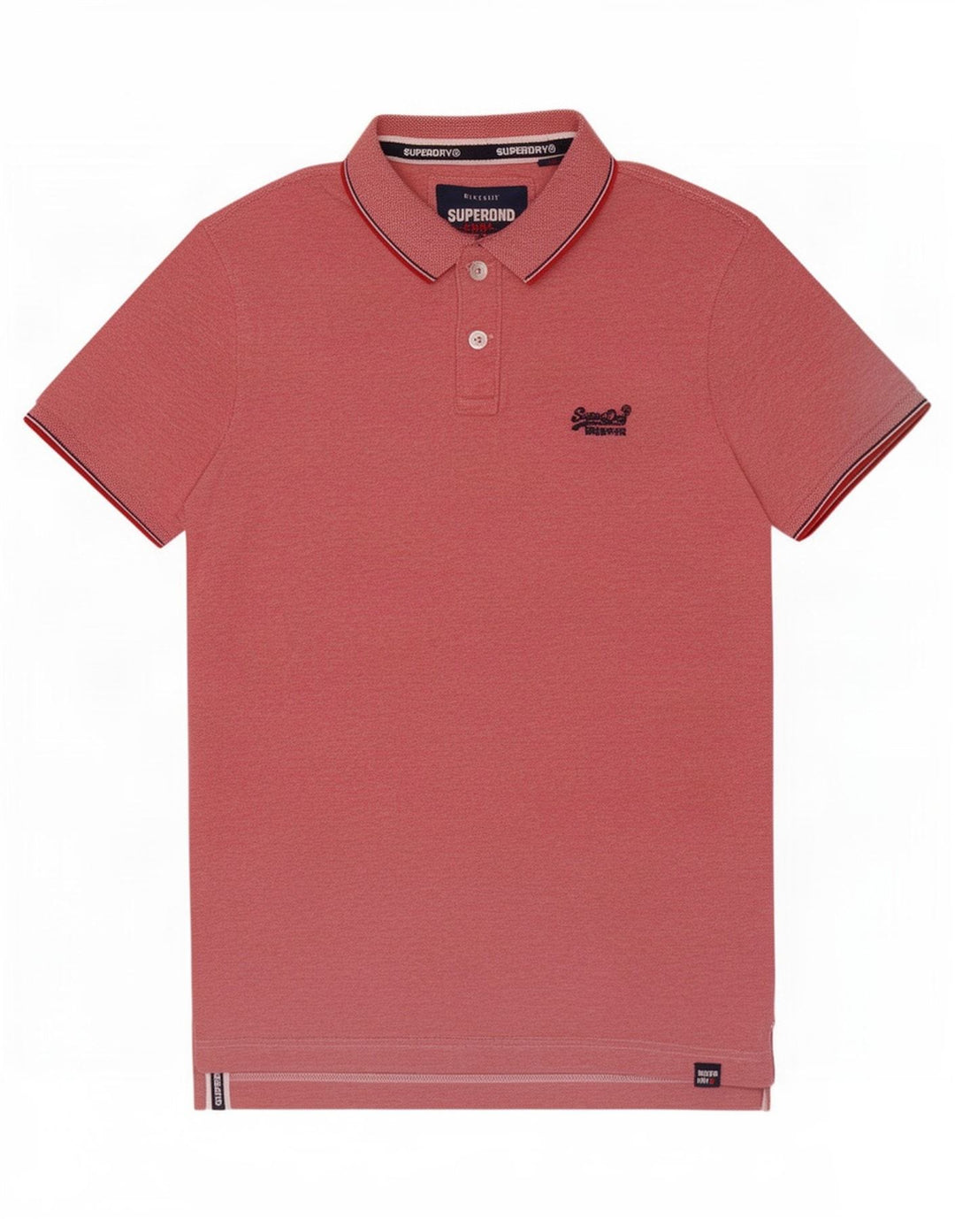 Polo da uomo Superdry in cotone rosa medio