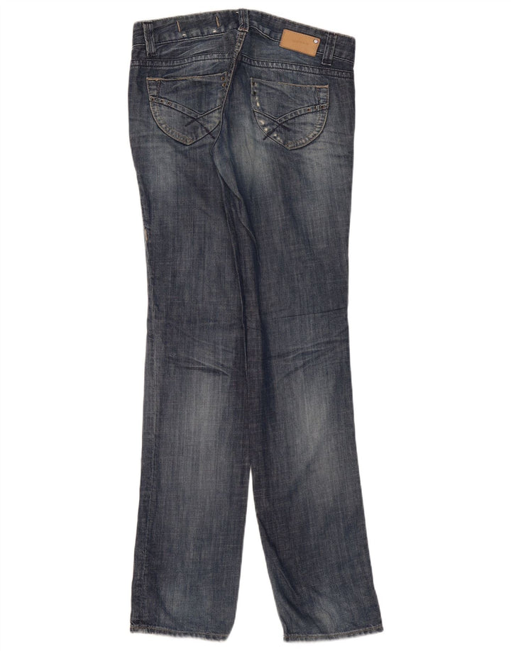Jeans dritti effetto consumato da donna Gas W27 L34 cotone blu