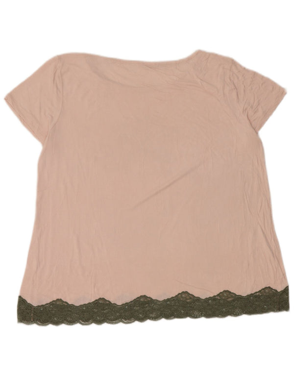 T-shirt da donna Benetton Top UK 14 grande rosa floreale