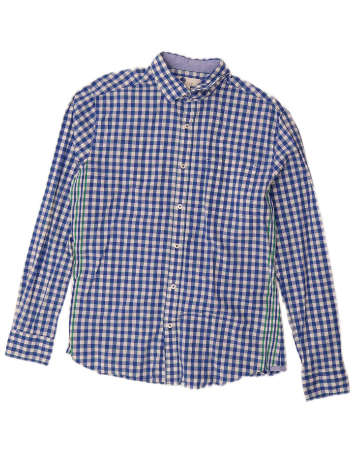 BODEN Camicia slim fit da uomo in cotone a quadretti blu medio