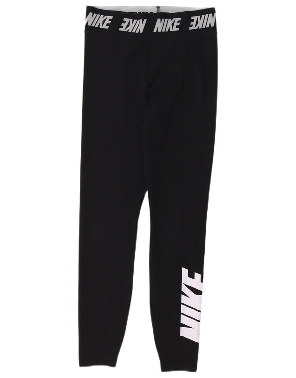 Leggings grafici da donna Nike UK 8 piccoli in cotone nero