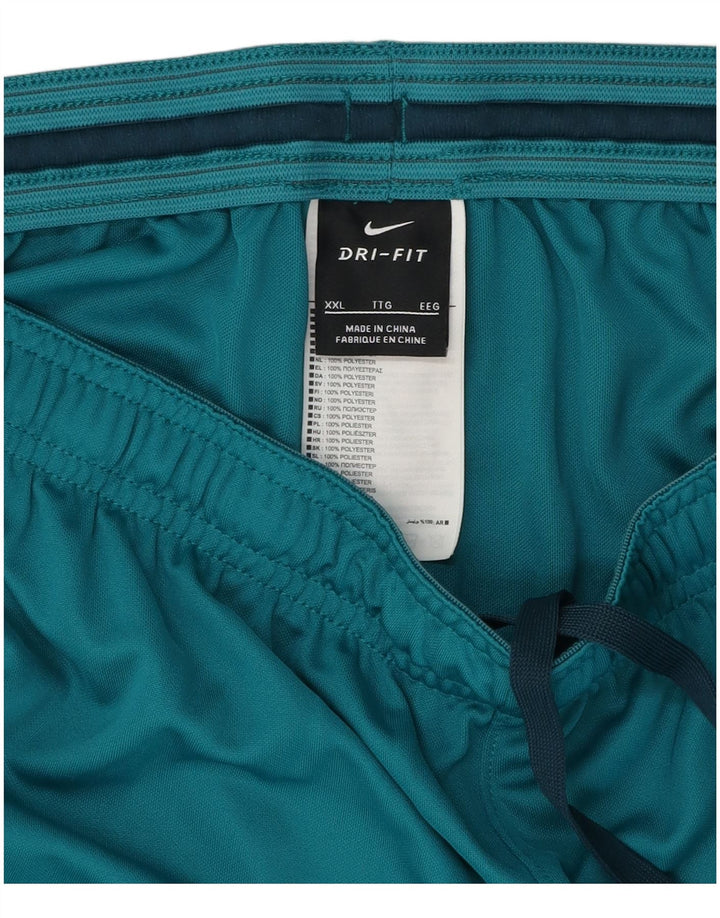 Pantaloncini sportivi Nike Dri Fit Graphic da uomo 2XL poliestere blu