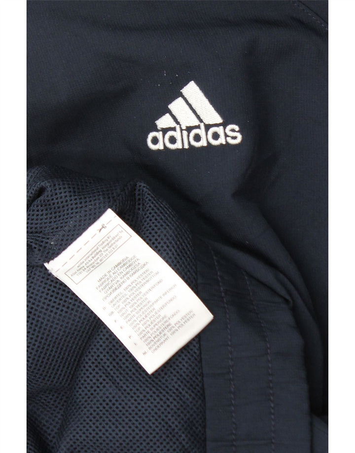 Giacca da ginnastica da uomo con cappuccio Adidas Small, colore blu navy