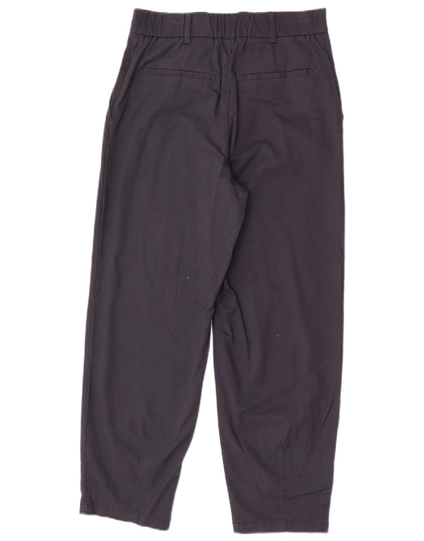 Pantaloni chino affusolati da donna Zara piccoli W26 L26 cotone blu navy