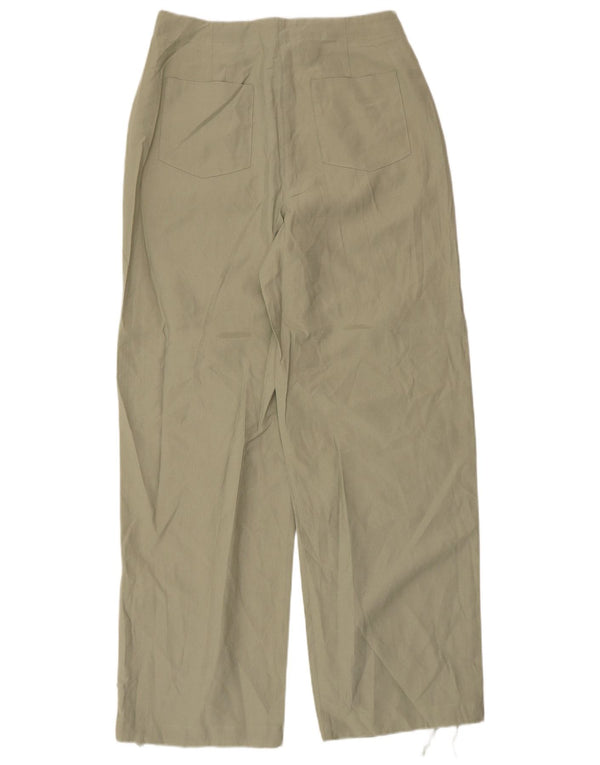 Pantaloni chino dritti da donna Marks & Spencer UK 10 Small W30 L31 Cachi
