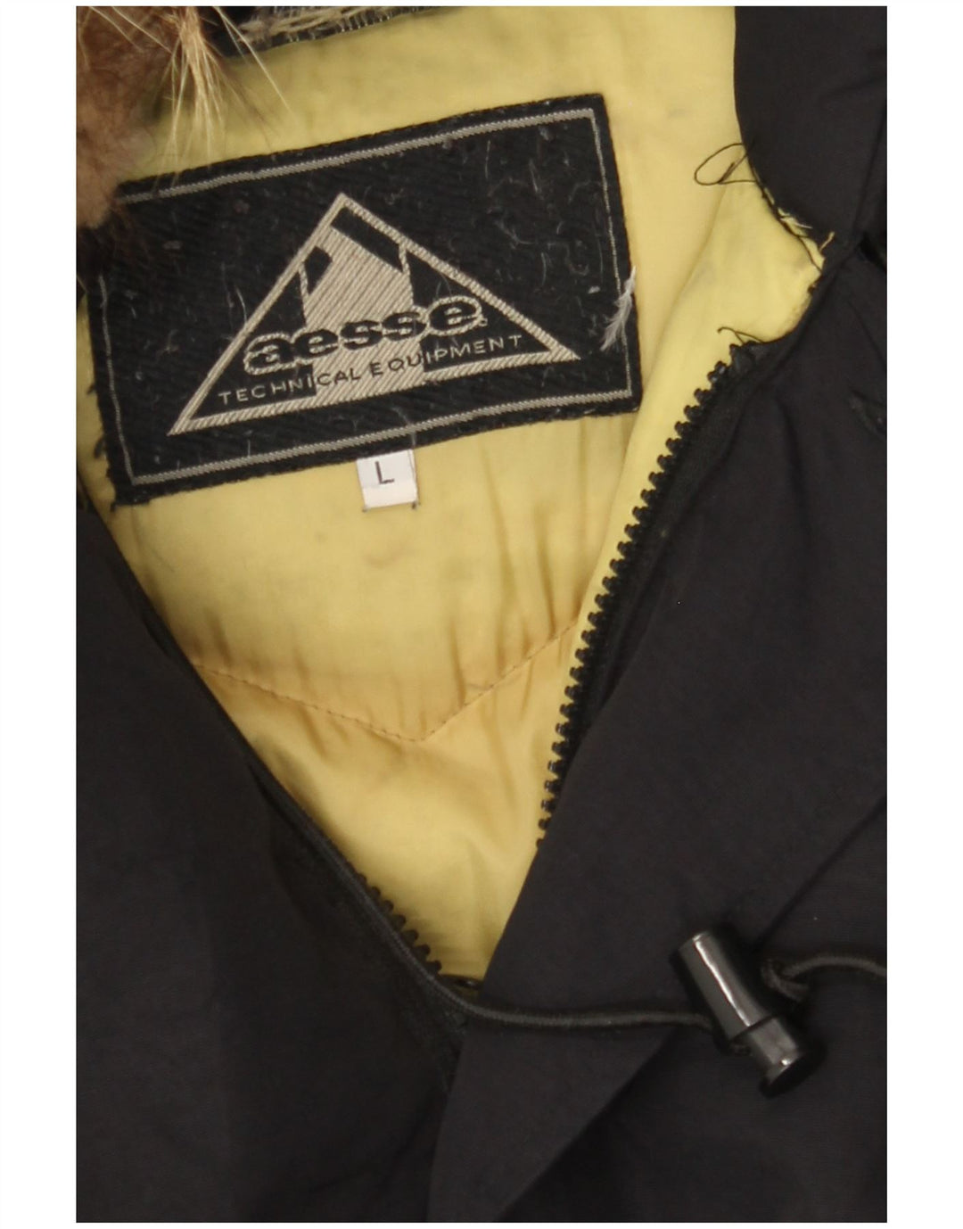 Giacca Parka da uomo con cappuccio AESSE UK 40 Large Nera