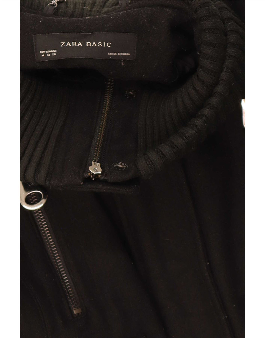 Giubbotto bomber da donna Zara UK 14 lana nera media