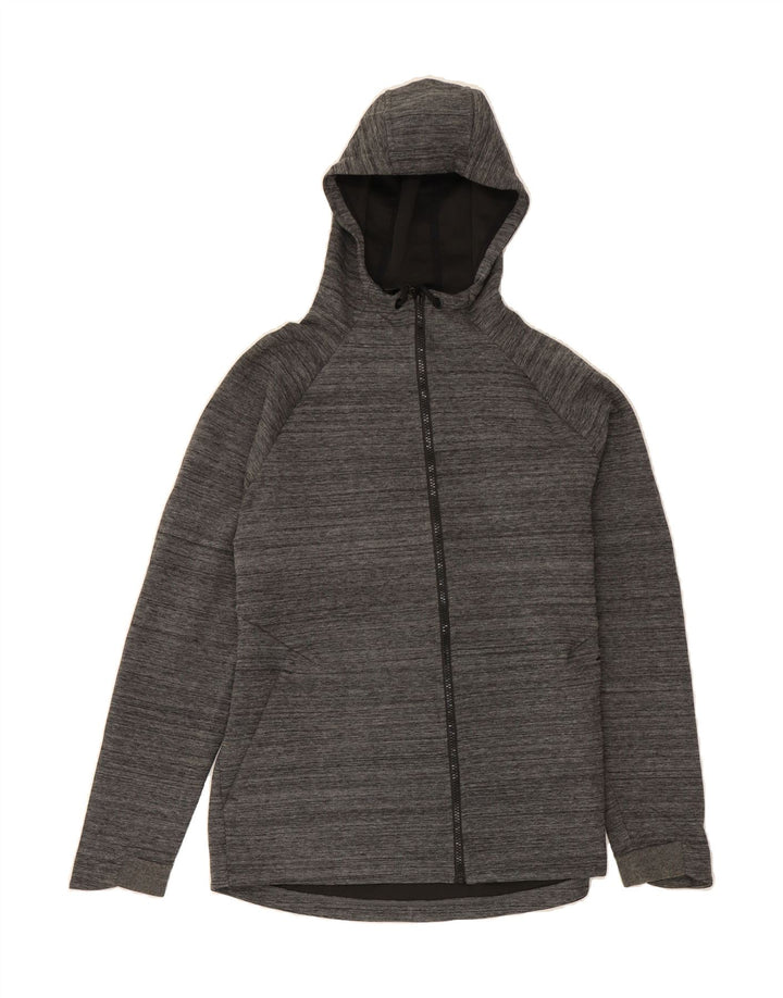 RUSSELL ATHLETIC Mens Zip Hoodie Sweater Medium Grey Flecked Polyester Vintage Russell Athletic and Second-Hand Russell Athletic from Messina Hembry 