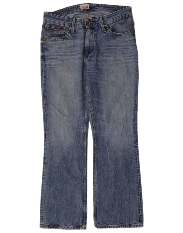 Tommy Hilfiger Mens Larkee Bootcut Jeans W34 L32 Blue Cotton