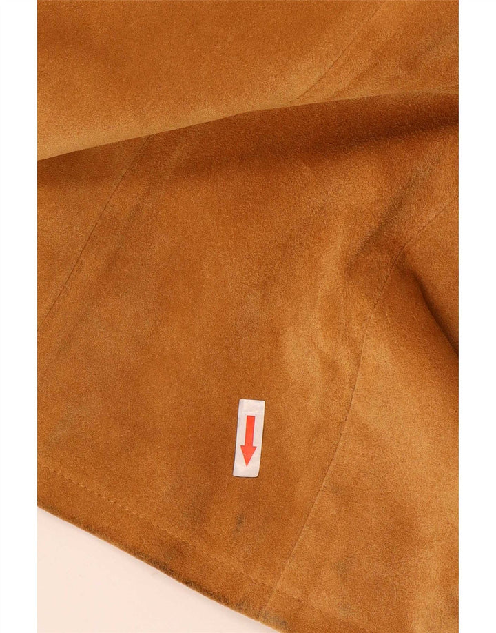 Soprabito vintage da donna in pelle scamosciata IT 42 in pelle beige medio