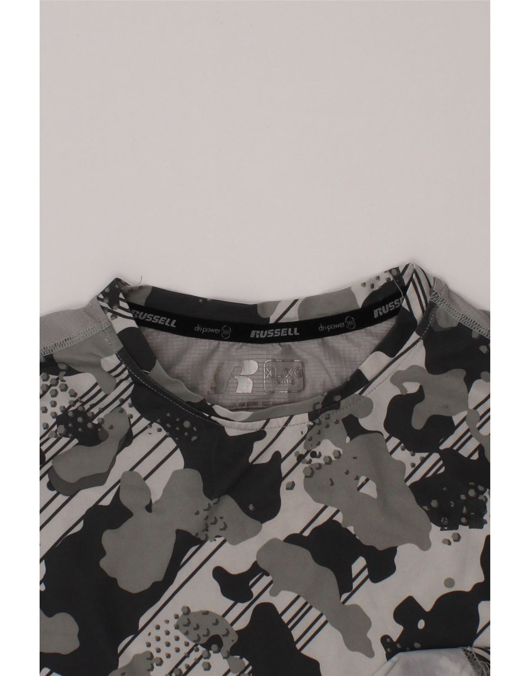 Maglietta da bambino Dri-Power RUSSELL ATHLETIC 14-15 anni XL mimetica grigia