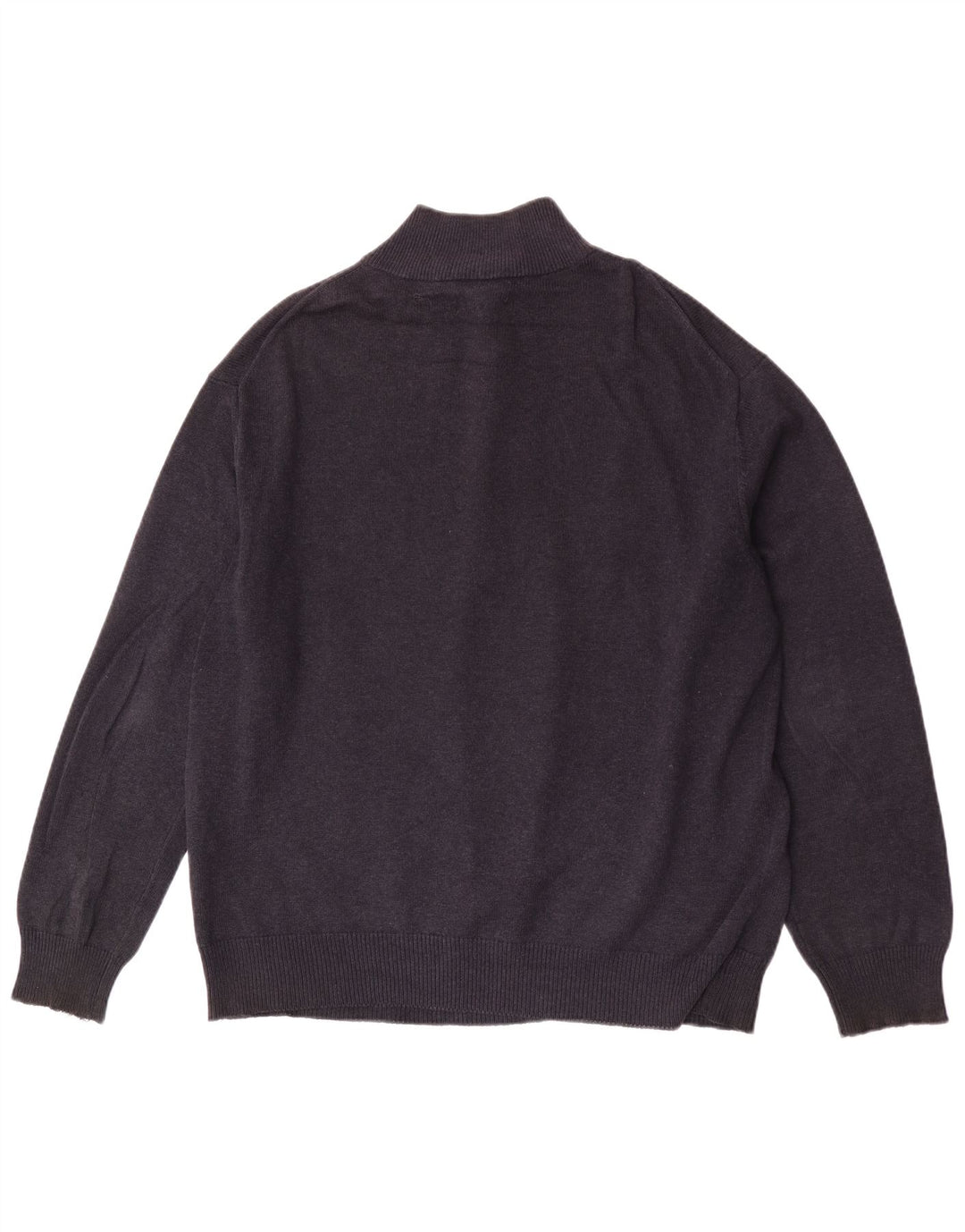 Gant Maglione da uomo con zip e collo XL in cotone blu navy