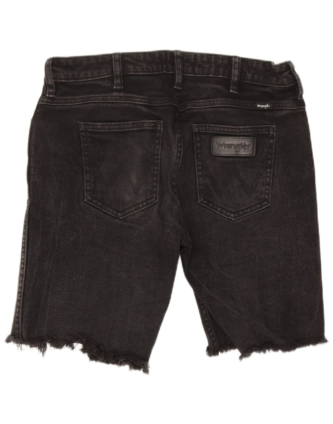Pantaloncini di jeans invecchiati da donna Wrangler W30 cotone nero medio