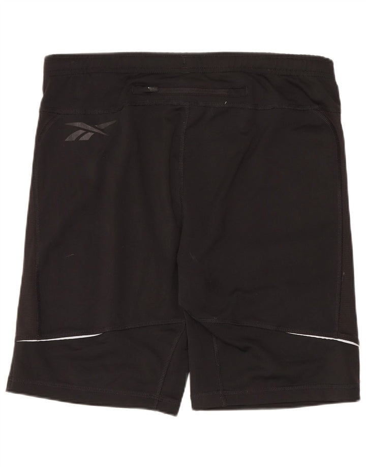 Pantaloncini sportivi Reebok da uomo grandi in poliestere nero
