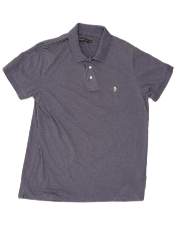 Polo da uomo French Connection grande in cotone blu
