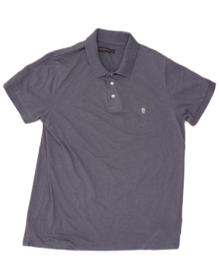 Polo da uomo French Connection grande in cotone blu