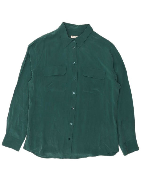 EQUIPMENT Camicia da donna Camicetta UK 16 Grande Seta Verde