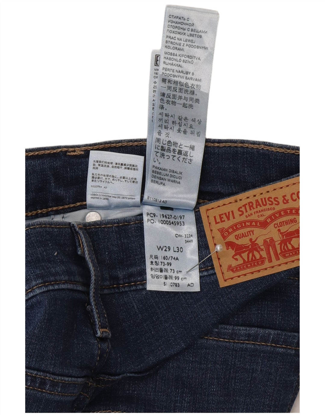 Levi's Donna 312 Shaping Slim Jeans W29 L30 Cotone Blu
