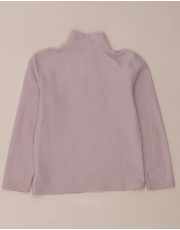 Maglione in pile The North Face per ragazze con zip e collo, 11-12 anni, grande viola