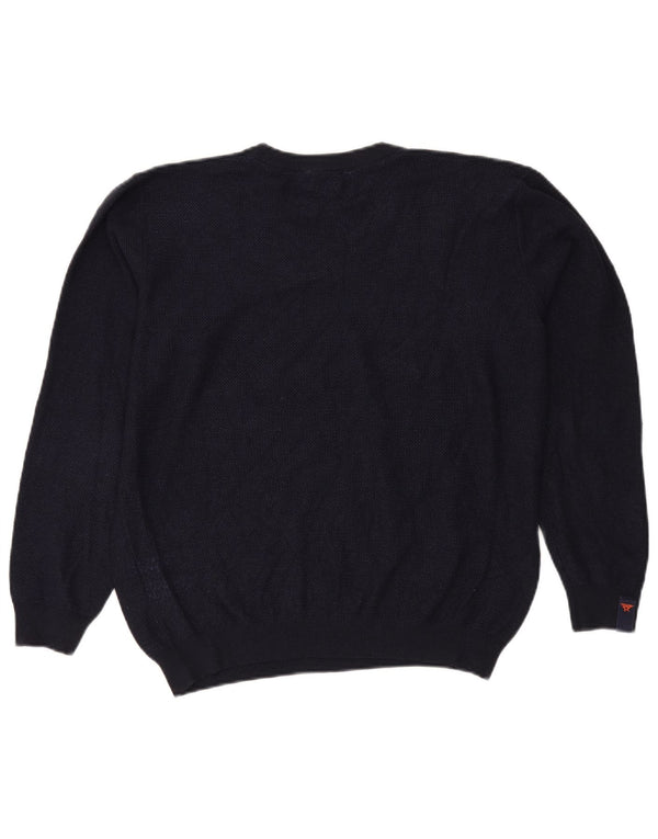 Avirex Maglione con scollo a V per ragazzi 11-12 anni Blu navy in viscosa