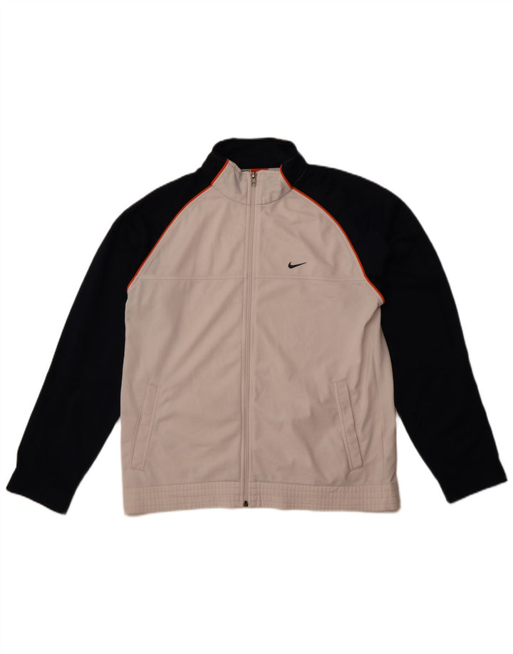 Giacca da tuta da uomo Nike UK 38/40 Poliestere color block bianco medio