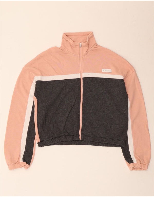 Giacca da ginnastica corta da donna Hollister UK 10 Small Pink Colourblock