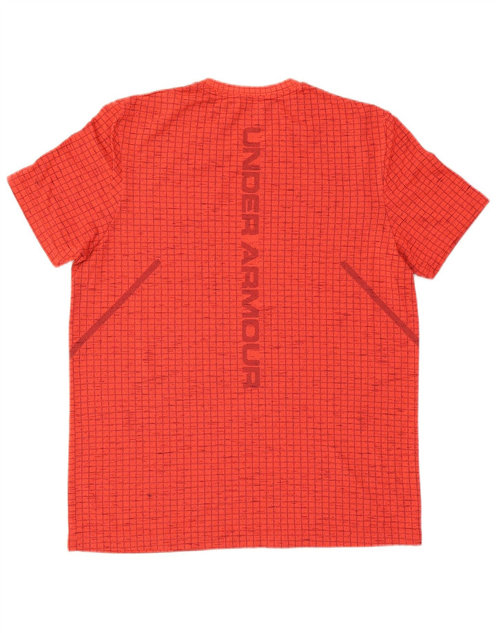 T-shirt grafica da uomo Under Armour Top grande in nylon rosso
